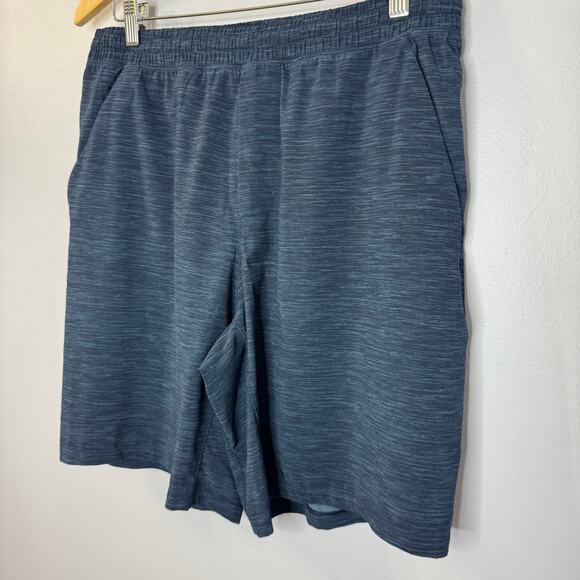 Lululemon Pace Breaker Short 9" Lined Heather Allover Iron Blue True Navy Mens L - Picture 3 of 8